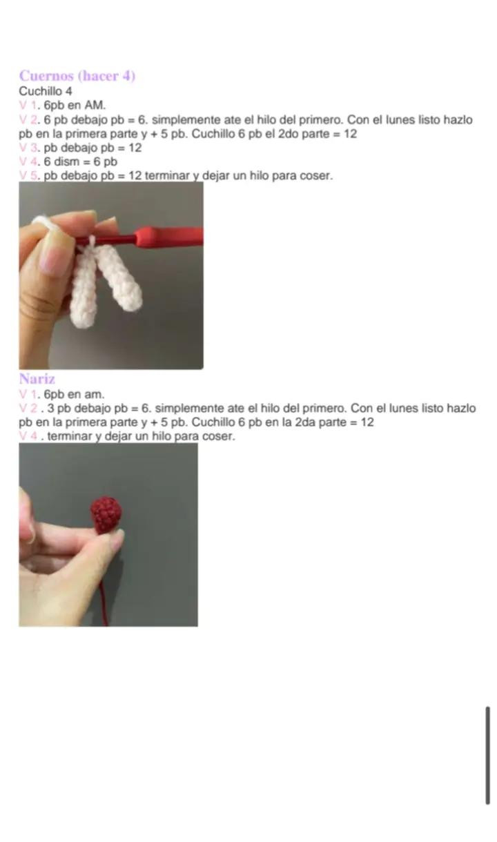 Reno Amigurumi Navideño con Sombrero de Santa Claus