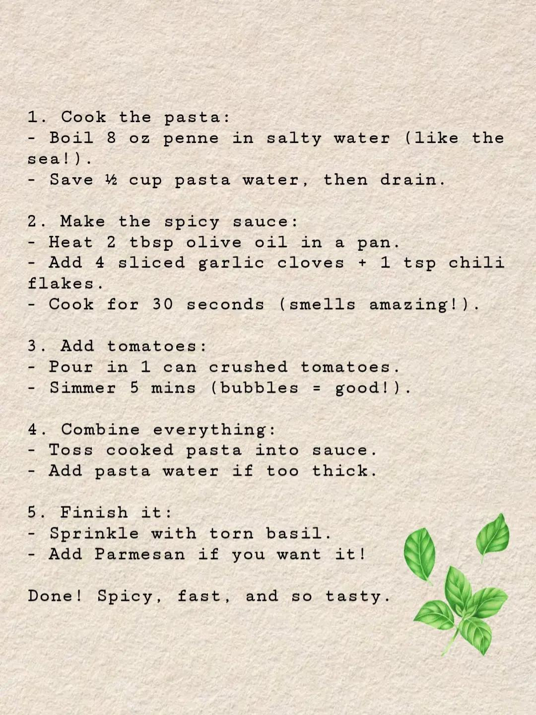 Spicy Arrabiata Pasta Recipe 🍝🇮🇹