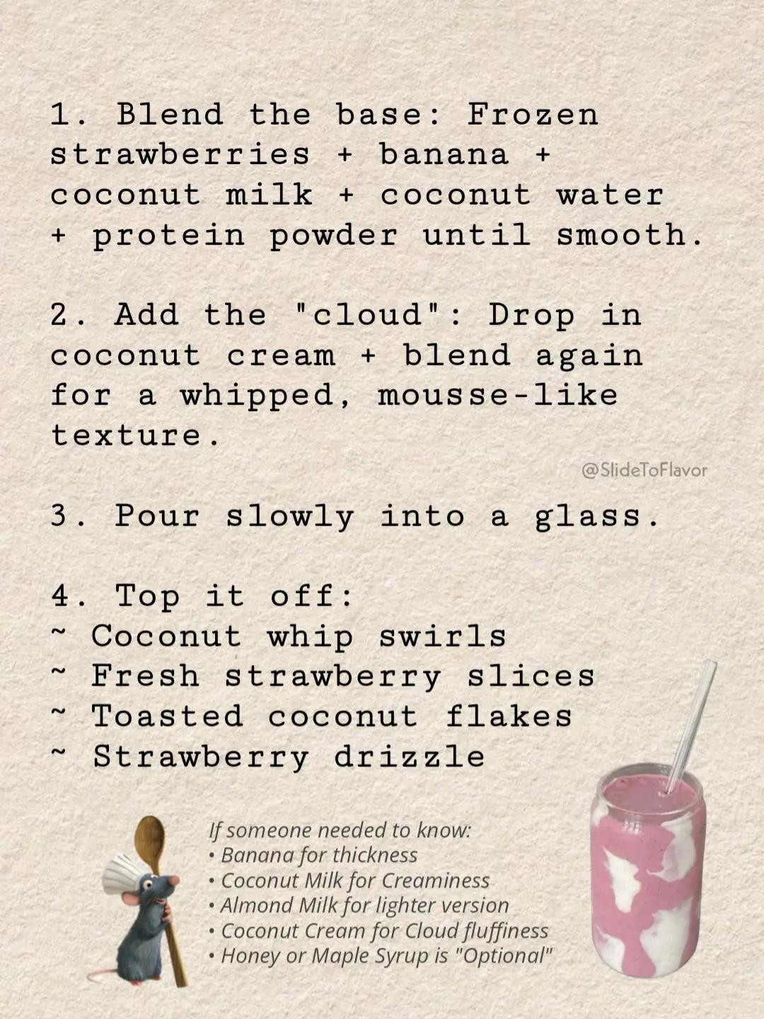 Strawberry Coconut Cloud Smoothie Recipe🍹 (Inspired by Haily Bieber's Erewhon Drink)