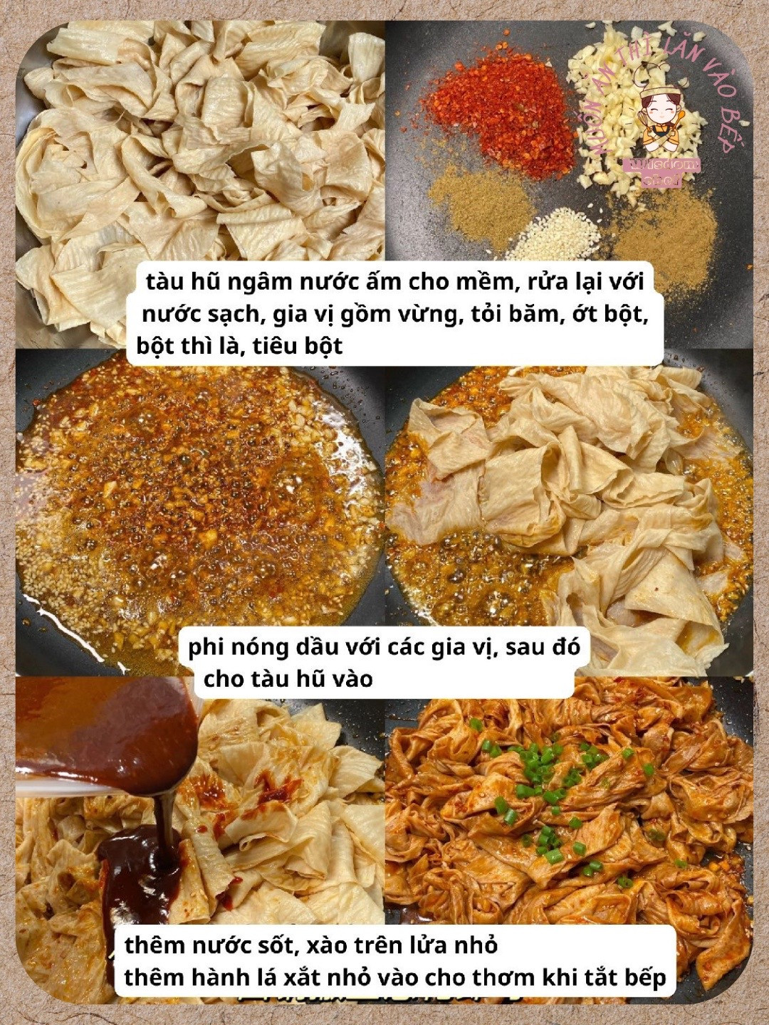 Tàu Hũ Xào Ngũ Vị Hấp Dẫn Thơm Lừng Vị Á Đông