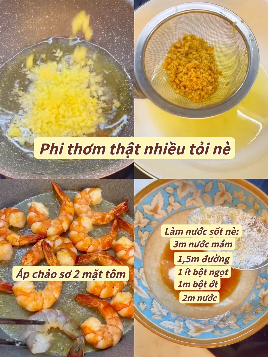 Tôm Sốt Mắm Tỏi Đậm Đà Thơm Ngon