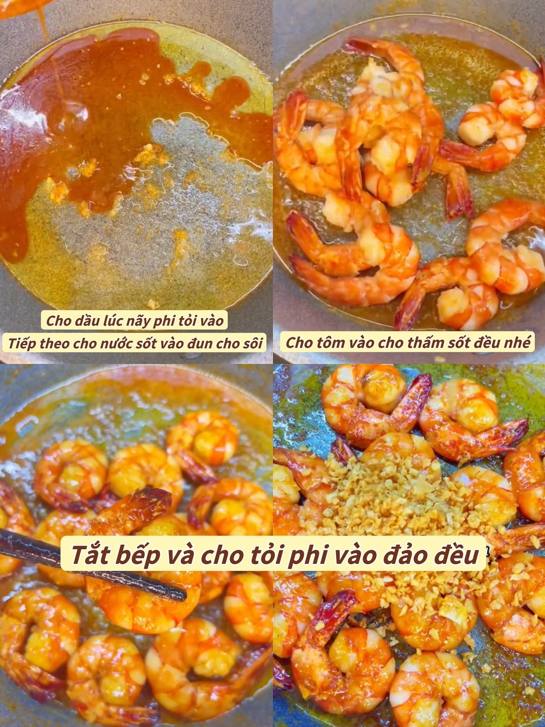 Tôm Sốt Mắm Tỏi Đậm Đà Thơm Ngon