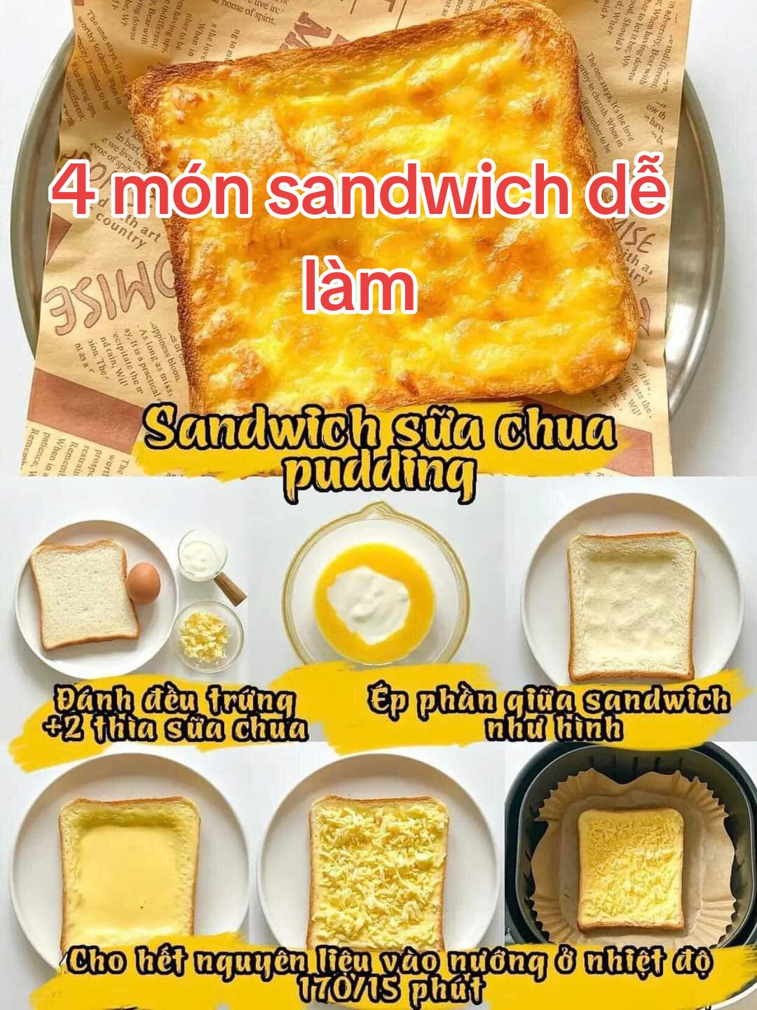 tổng hợp các món sandwich