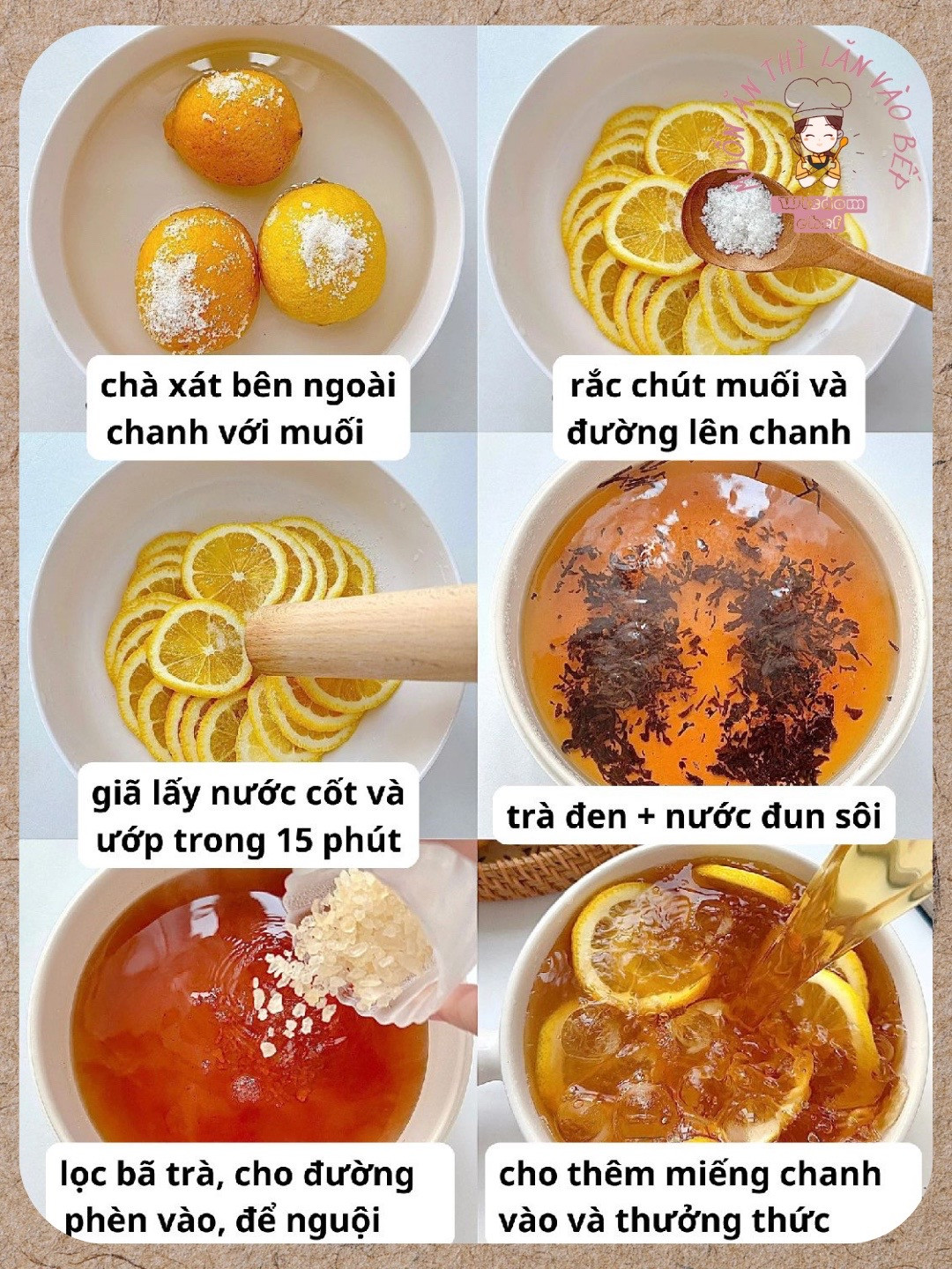 Trà Chanh Đen Thơm Mát Giải Nhiệt Ngày Hè