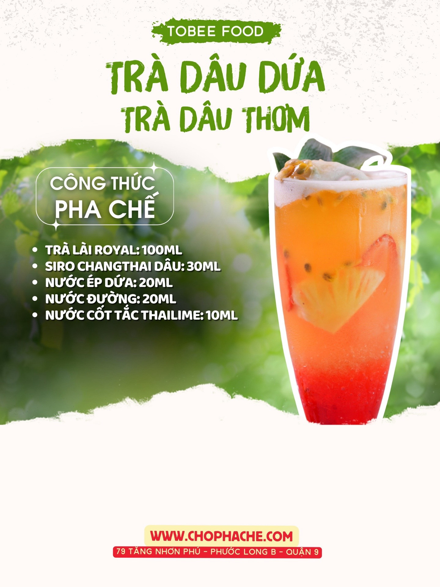 Trà trái cây dễ làm thơm mùi trà lài