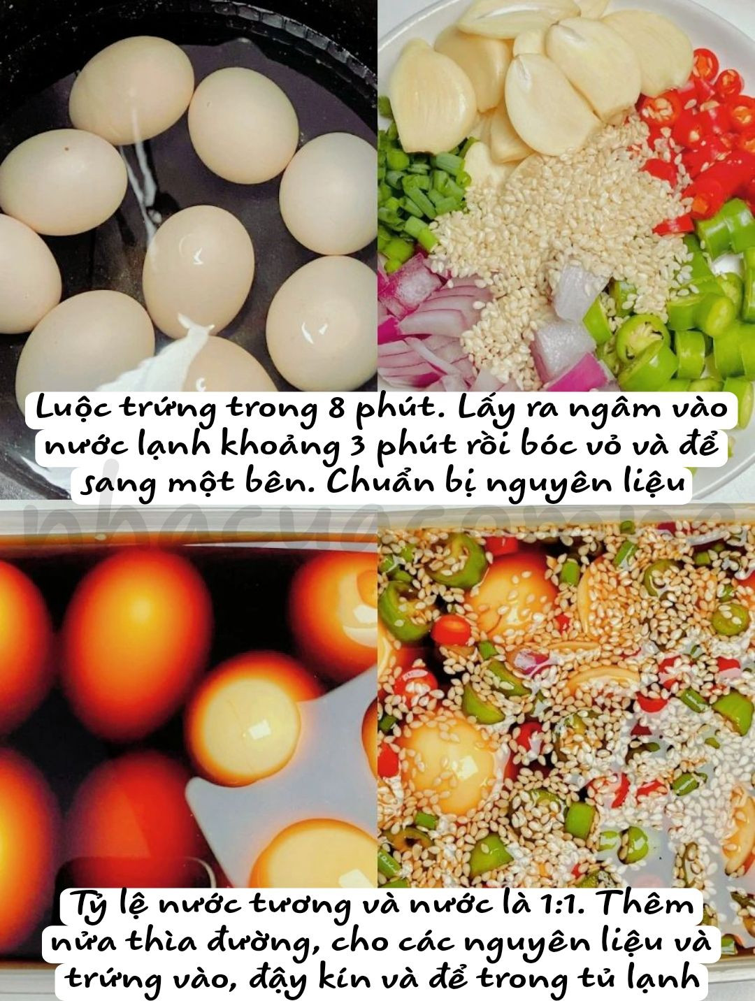 Trứng Ngâm Tương Đậm Đà Hương Vị, Dậy Mùi Vừng Thơm
