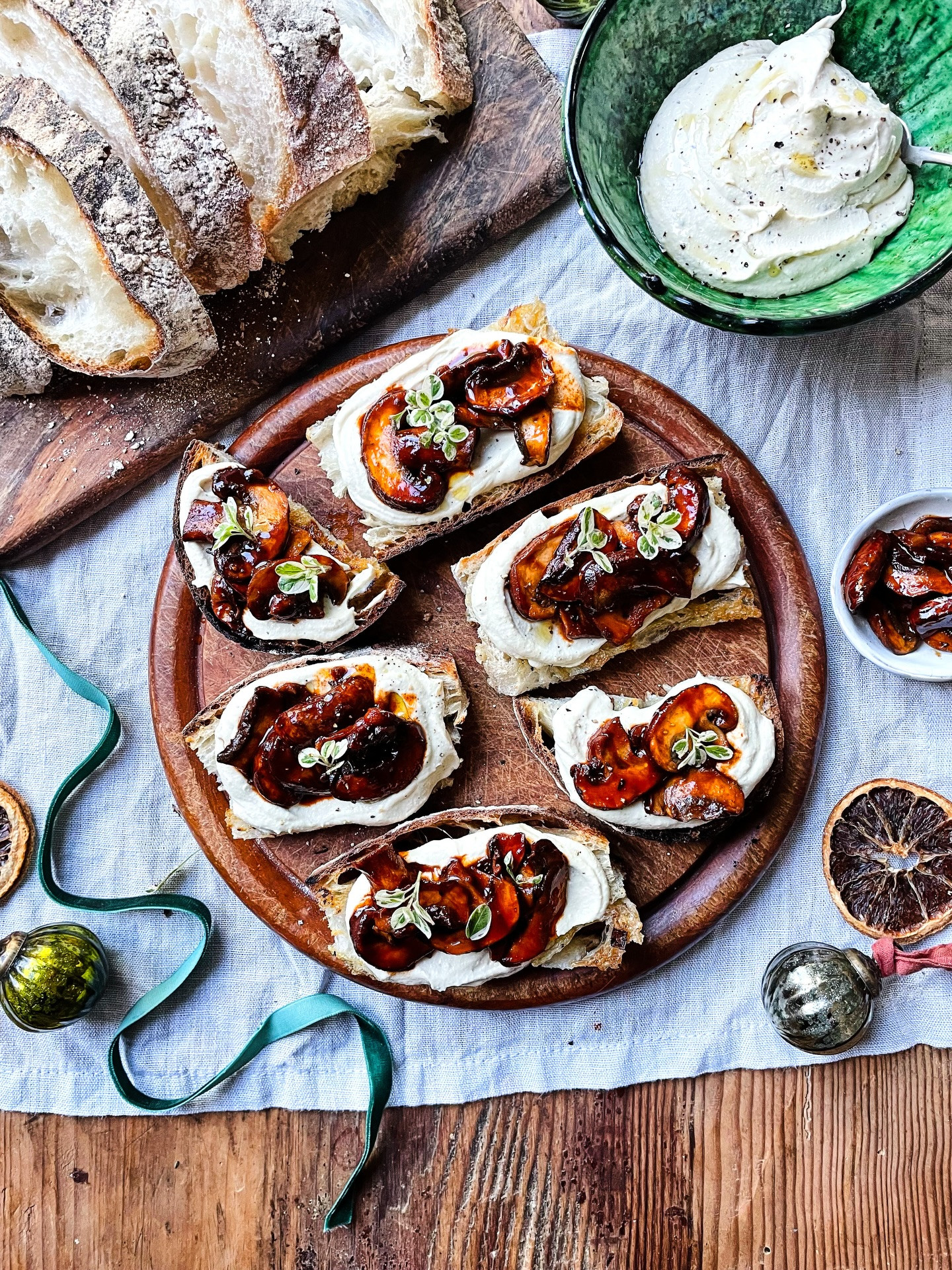 Umami Mushroom Bliss on Whipped Tofu Toast
