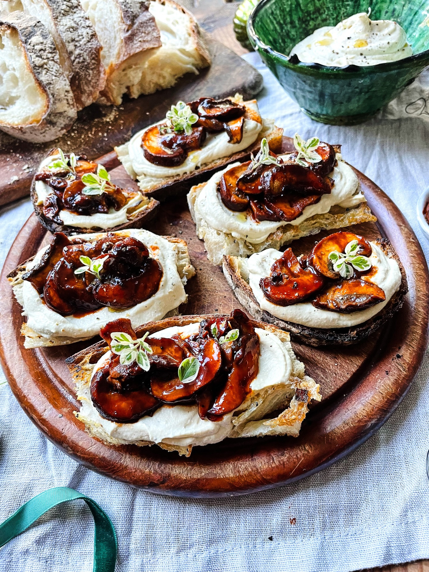 Umami Mushroom Bliss on Whipped Tofu Toast