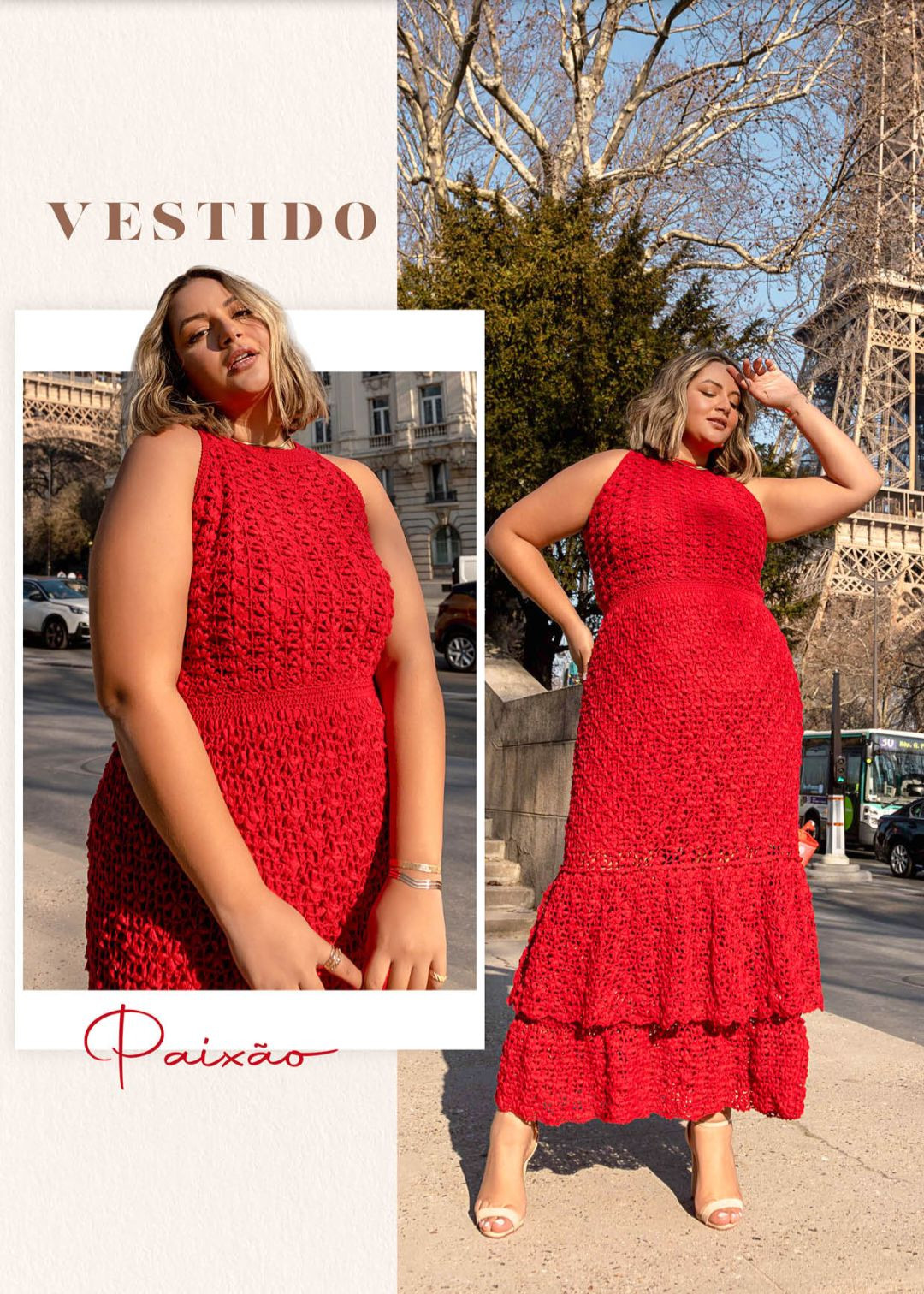 Vestido de Crochê Azul Elegante para Eventos Especiais