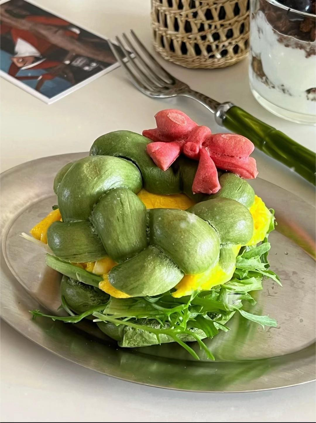 Vòng bánh Giáng Sinh matcha quế, món quà sức khỏe độc đáo