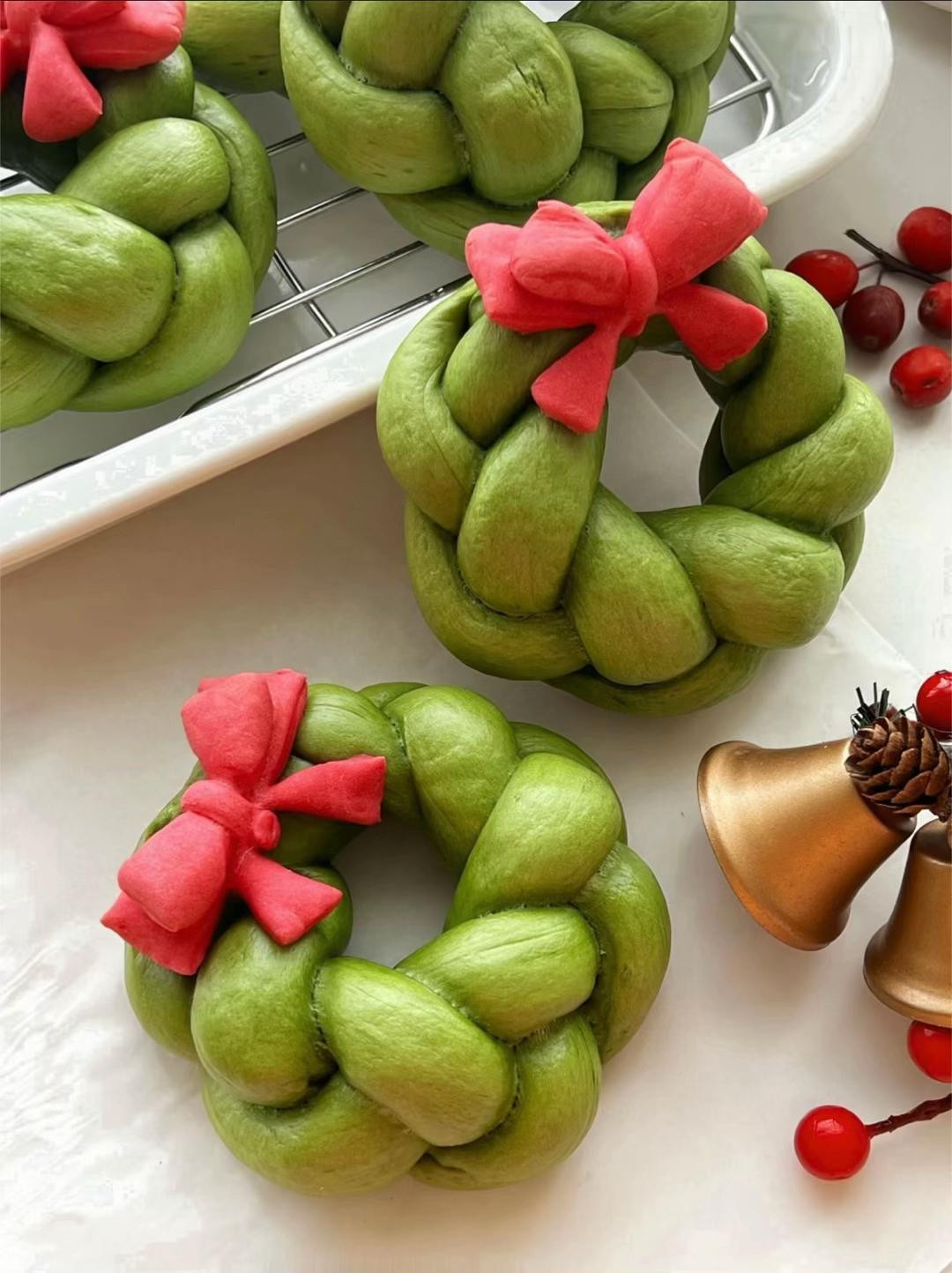 Vòng bánh Giáng Sinh matcha quế, món quà sức khỏe độc đáo