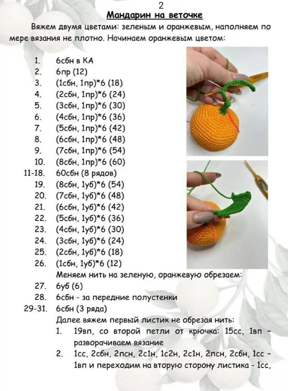 Вязаные крючком мандарины - праздничное украшение для вашего дома