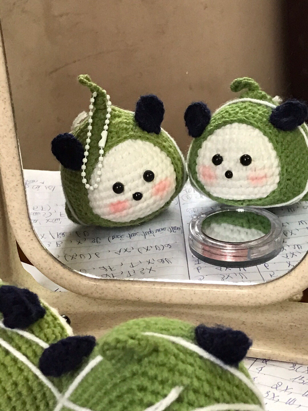 Chart Móc Len Bánh Giò Cute, Amigurumi Trứng Cuộn Xanh