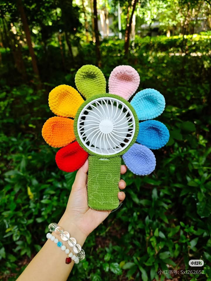 Crochet Sunflower Fan Case Pattern Chart