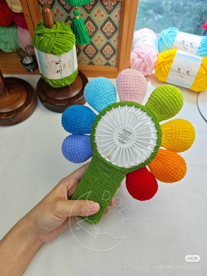 Crochet Sunflower Fan Case Pattern Chart
