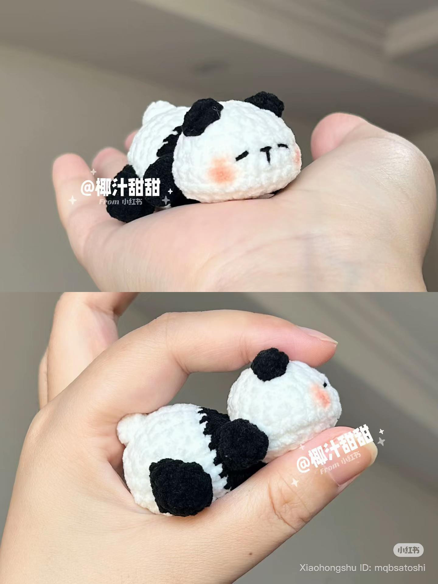 Cute Crochet Panda Brooch Pattern with Chart