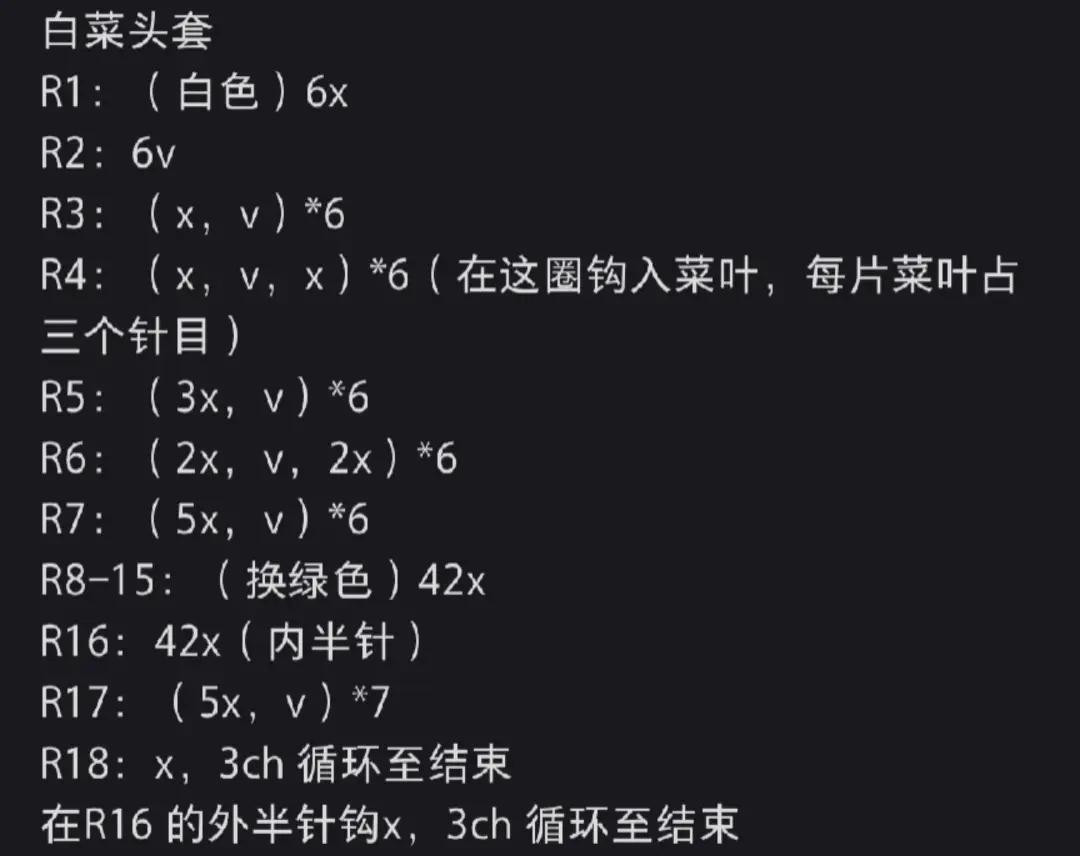 Cute Green Cabbage Dog Crochet Keychain Pattern