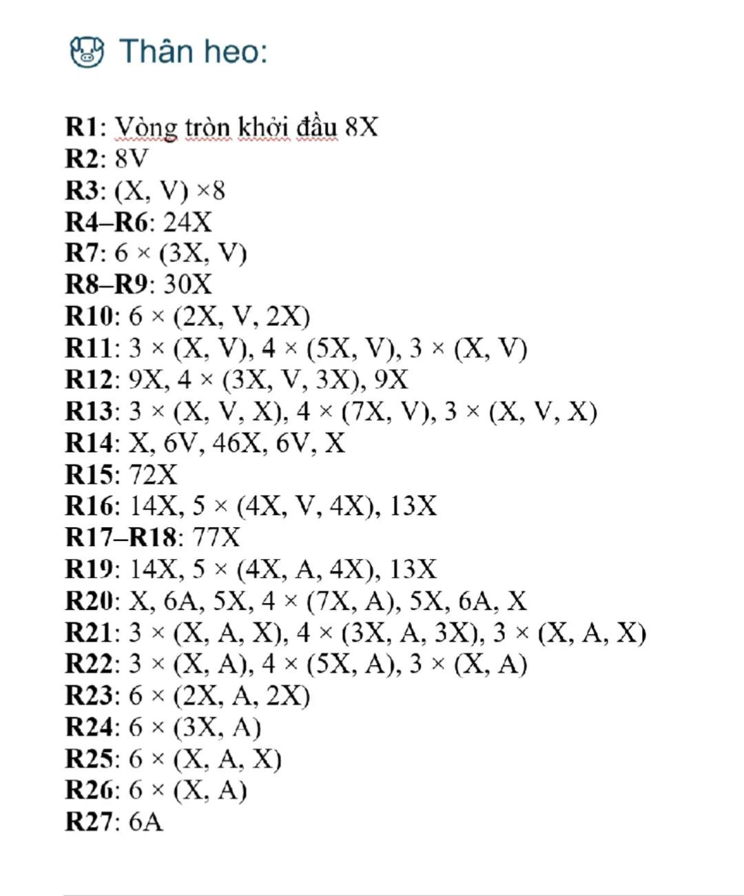 Hướng dẫn móc len búp bê heo hồng dễ thương