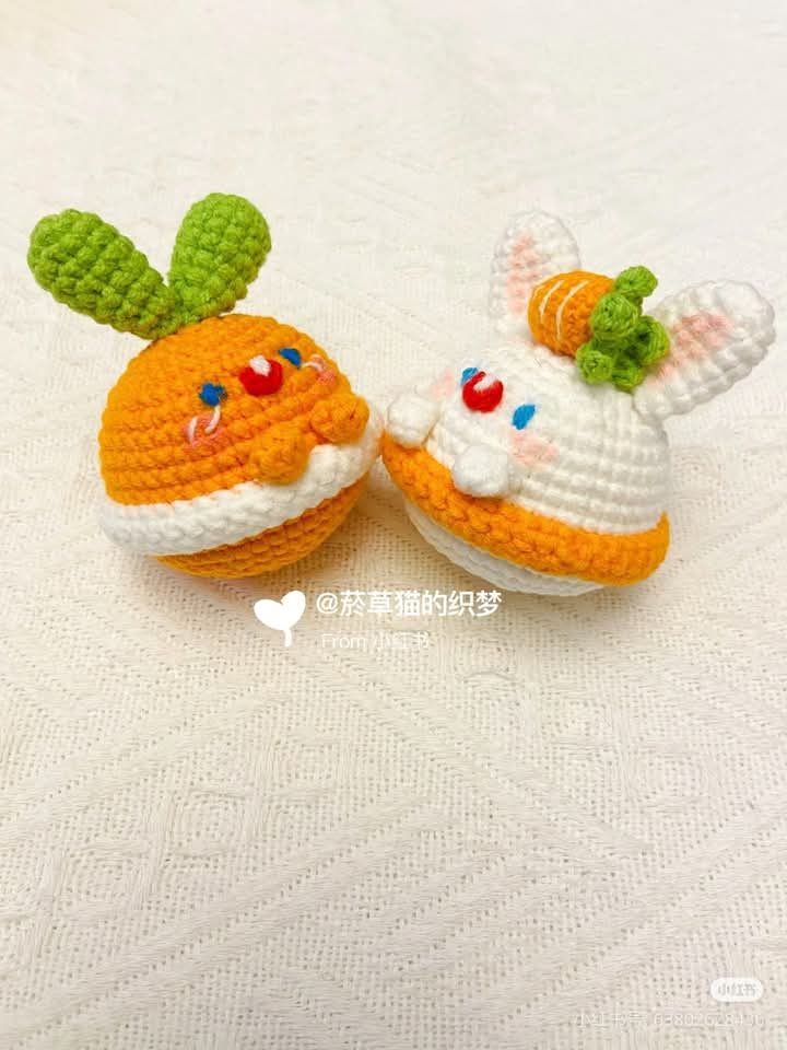 Móc len thỏ cà rốt dễ thương