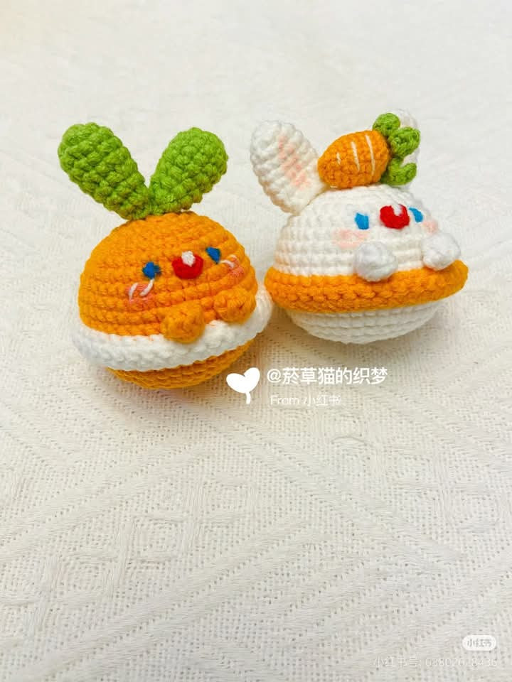 Móc len thỏ cà rốt dễ thương