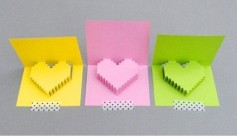 Hướng dẫn làm thiệp trái tim 3D bằng giấy.