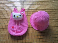 Móc túi và mũ hồng cho bé 4 tuổi Balo và mũ kitty