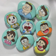 Tranh đá các nhân vật truyện tranh doraemon.