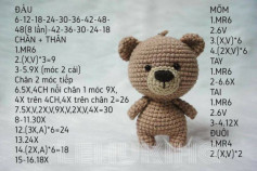 Chart móc gấu teddy