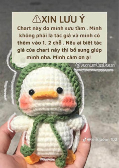 Chart móc vịt đội mũ ếch xanh