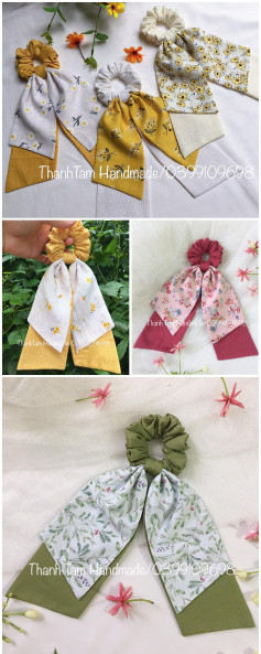 Cột tóc Scrunchies cho chị em xinh lạ càng thêm xinh.