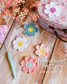 6 petal flower crochet pattern