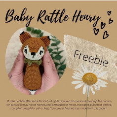 Baby rattle henry crochet pattern