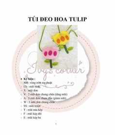 Chart móc túi đeo hoa tulip