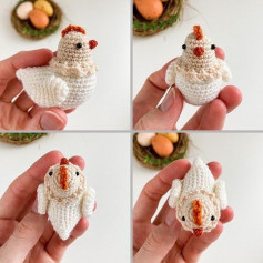 Chicken and eggs crochet pattern