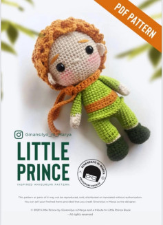 Crochet the little prince, orange hair.