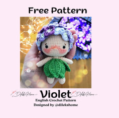 Crocheting dolls Violet