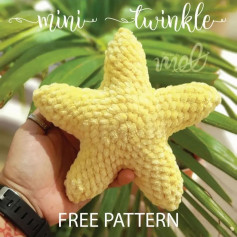 Five-pointed star crochet pattern