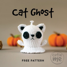 Ghost cat crochet pattern