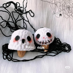 Ghost ice cream crochet pattern