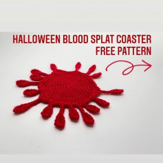 Halloween blood drop crochet pattern
