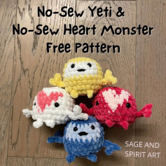 Monster heart crochet pattern