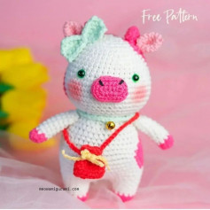 Pink muzzle cow crochet pattern