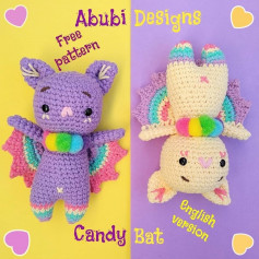 Purple bat crochet pattern