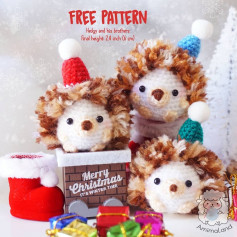 Quilted hedgehog crochet pattern
