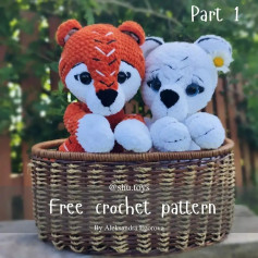 Red and white tiger crochet pattern