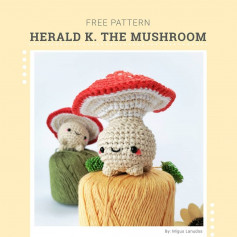Red hat mushroom crochet pattern.
