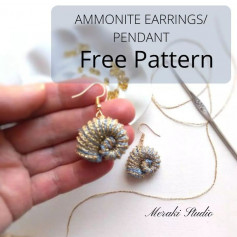 Sea snail earrings crochet pattern