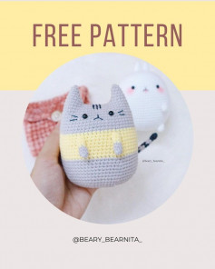 Short-legged cat crochet pattern