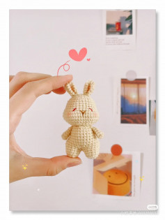 Small size long ear rabbit crochet pattern