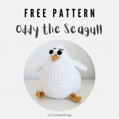 White penguin crochet pattern,oddy the seagull